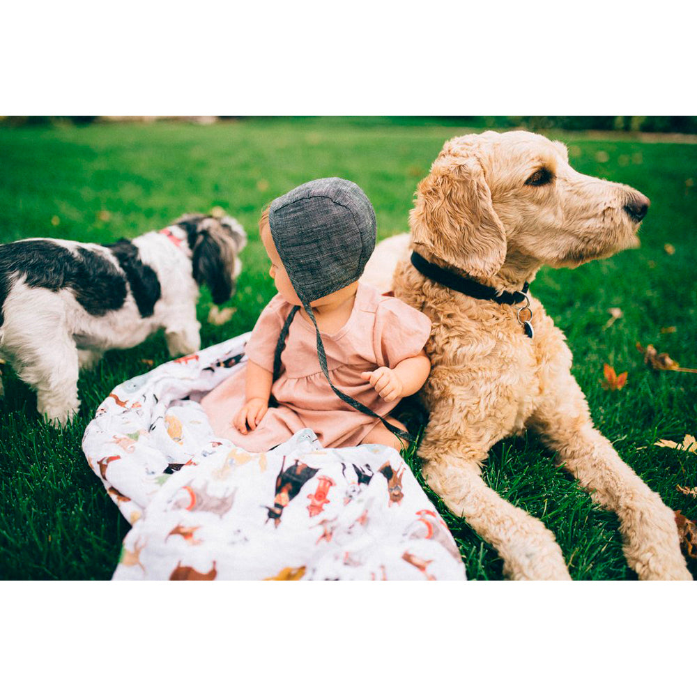 Little Unicorn: Single Cotton Muslin Swaddle - Woof
