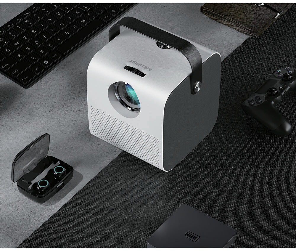 Smart 720p Cube Dual Speaker Projector - Native White