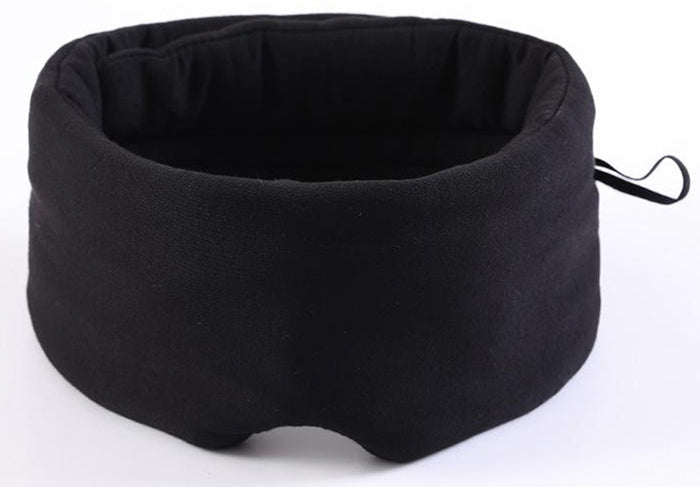 Cotton Travel Sleep Mask - Black