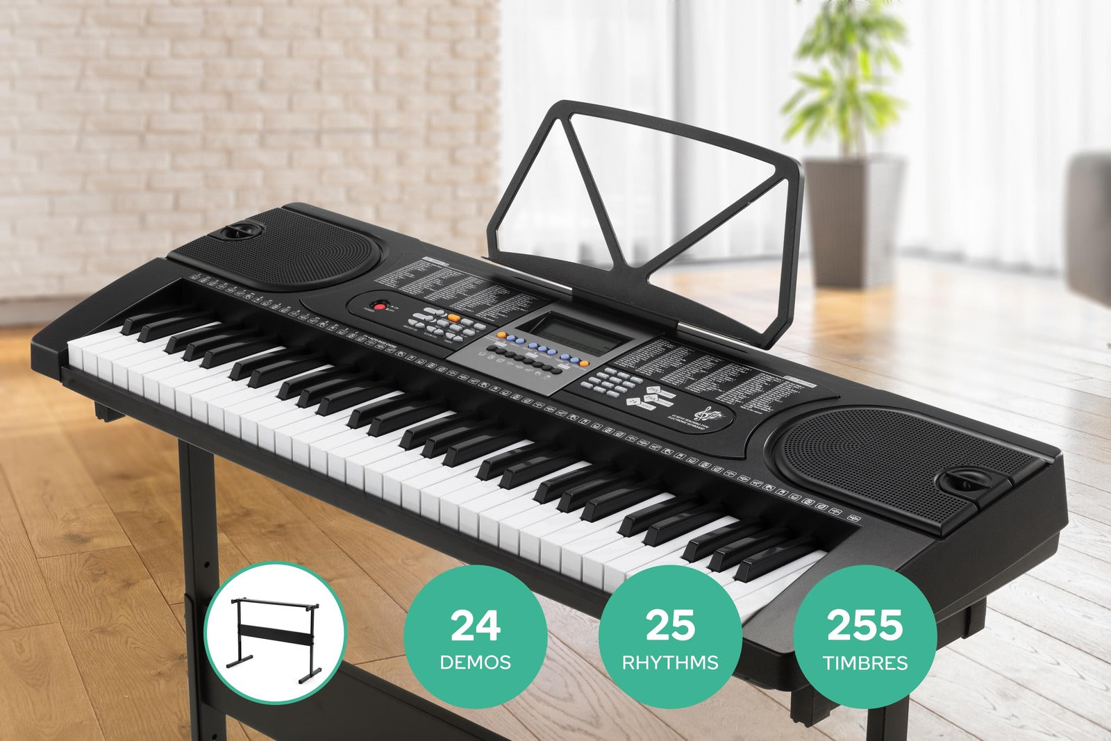 Royale 61 Key Electronic Piano Keyboard & Stand