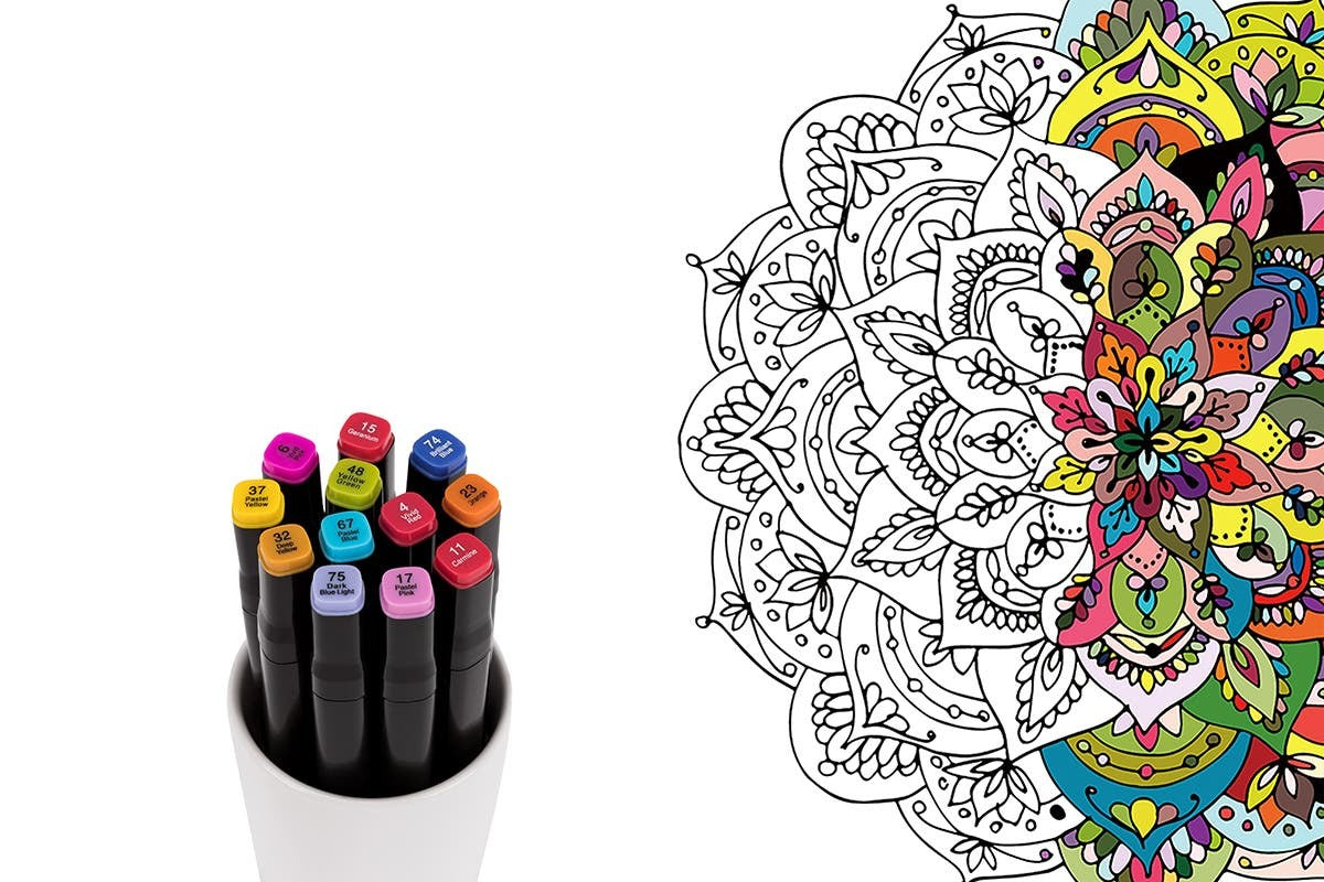 168-Piece Colour Marker Set (Black)