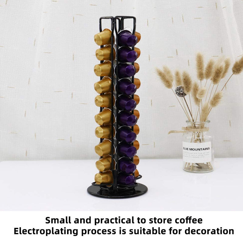 Nespresso Rotating Capsule Rack - Black (40 Pods)