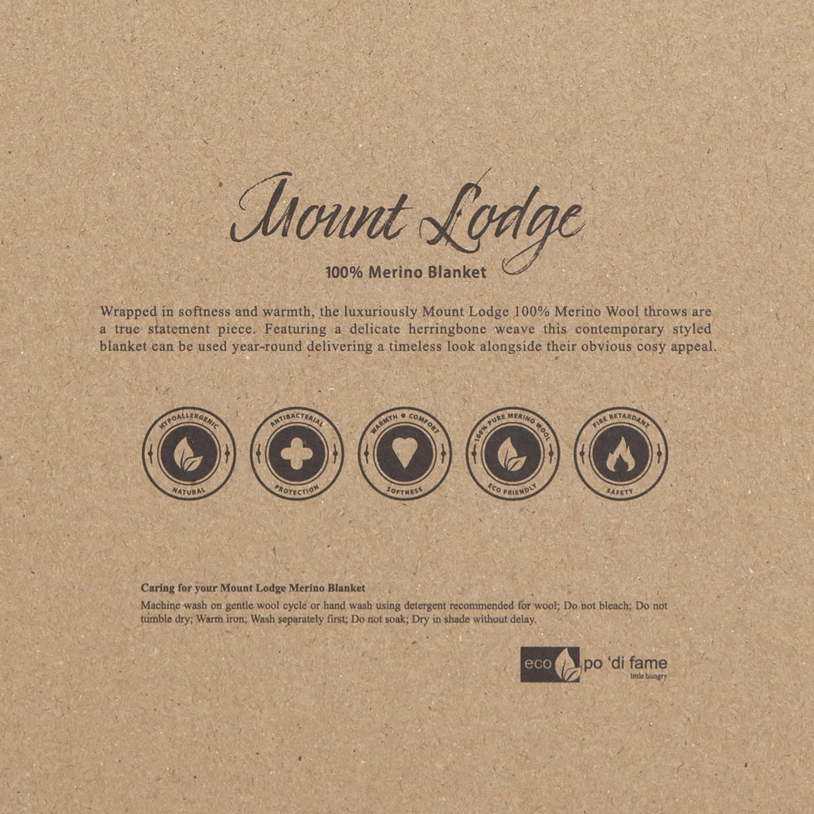 Po di Fame: Mt Lodge - Merino Blanket