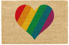 Heart Shaped Pride Rainbow' Novelty Doormat