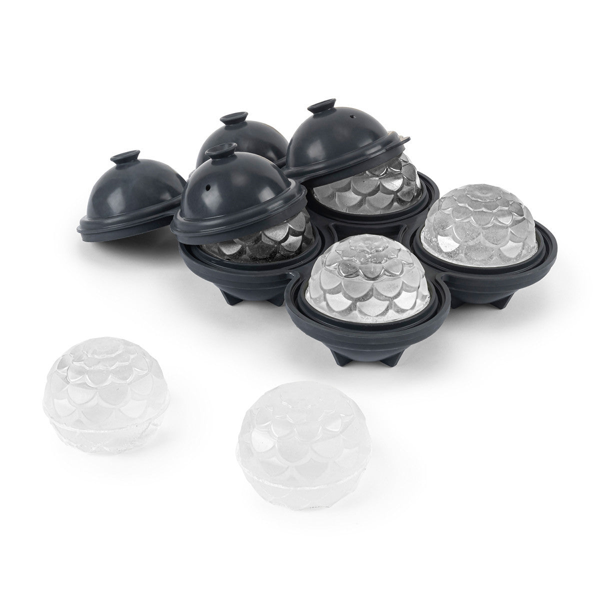 Peak: Cocktail Ice Tray Petal - Charcoal