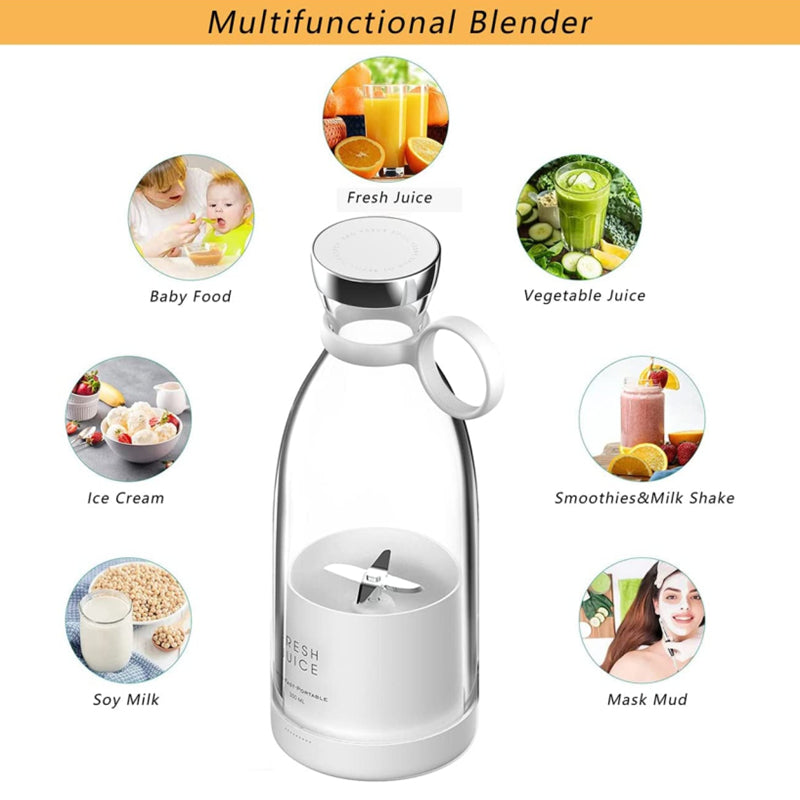Portable Electric Juicer & Blender - White