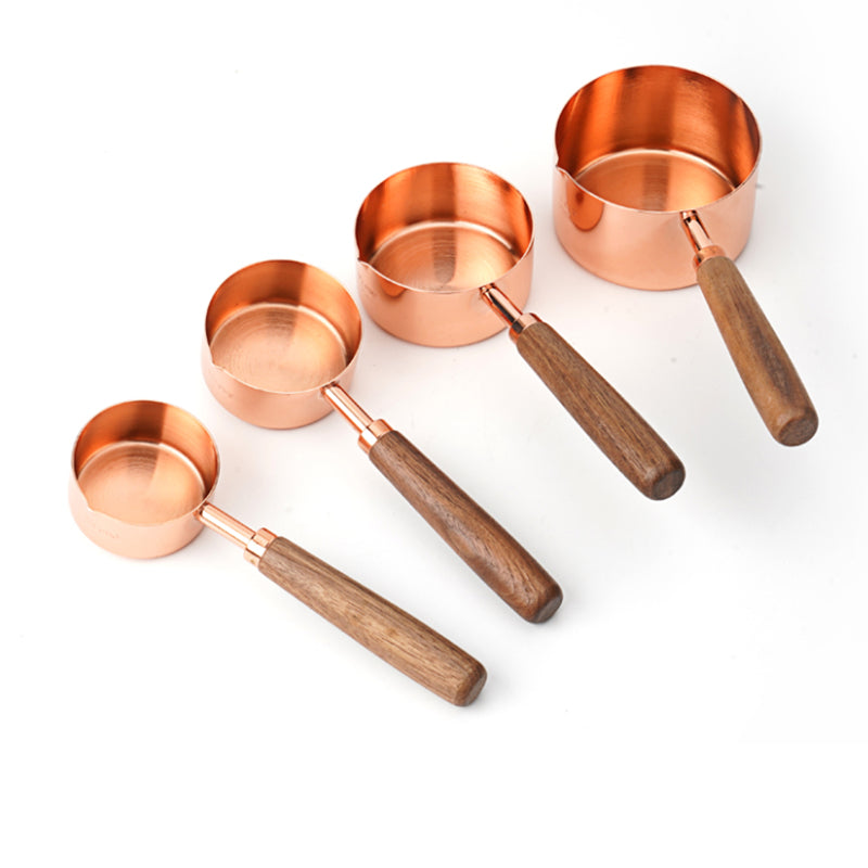 Ape Basics: Copper Plated Rose Gold Measuring Cups (Set of 4)
