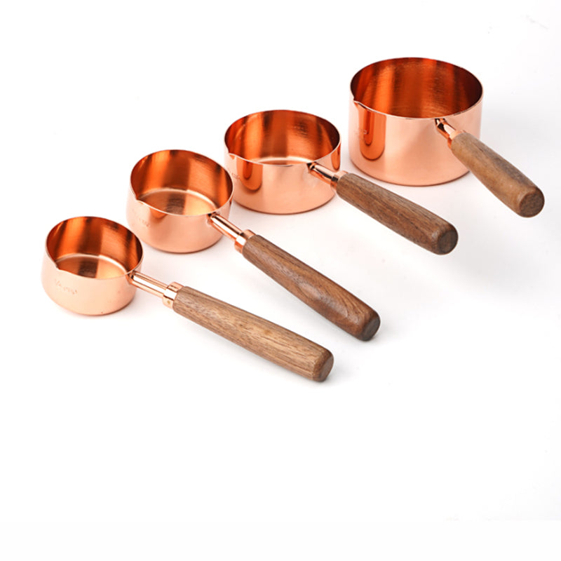 Ape Basics: Copper Plated Rose Gold Measuring Cups (Set of 4)