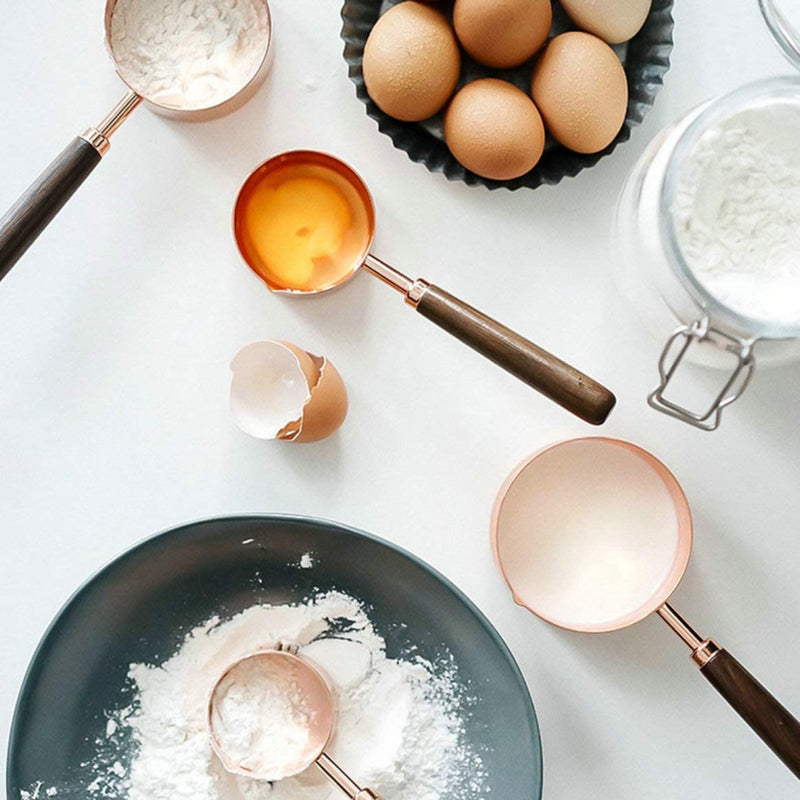 Ape Basics: Copper Plated Rose Gold Measuring Cups (Set of 4)