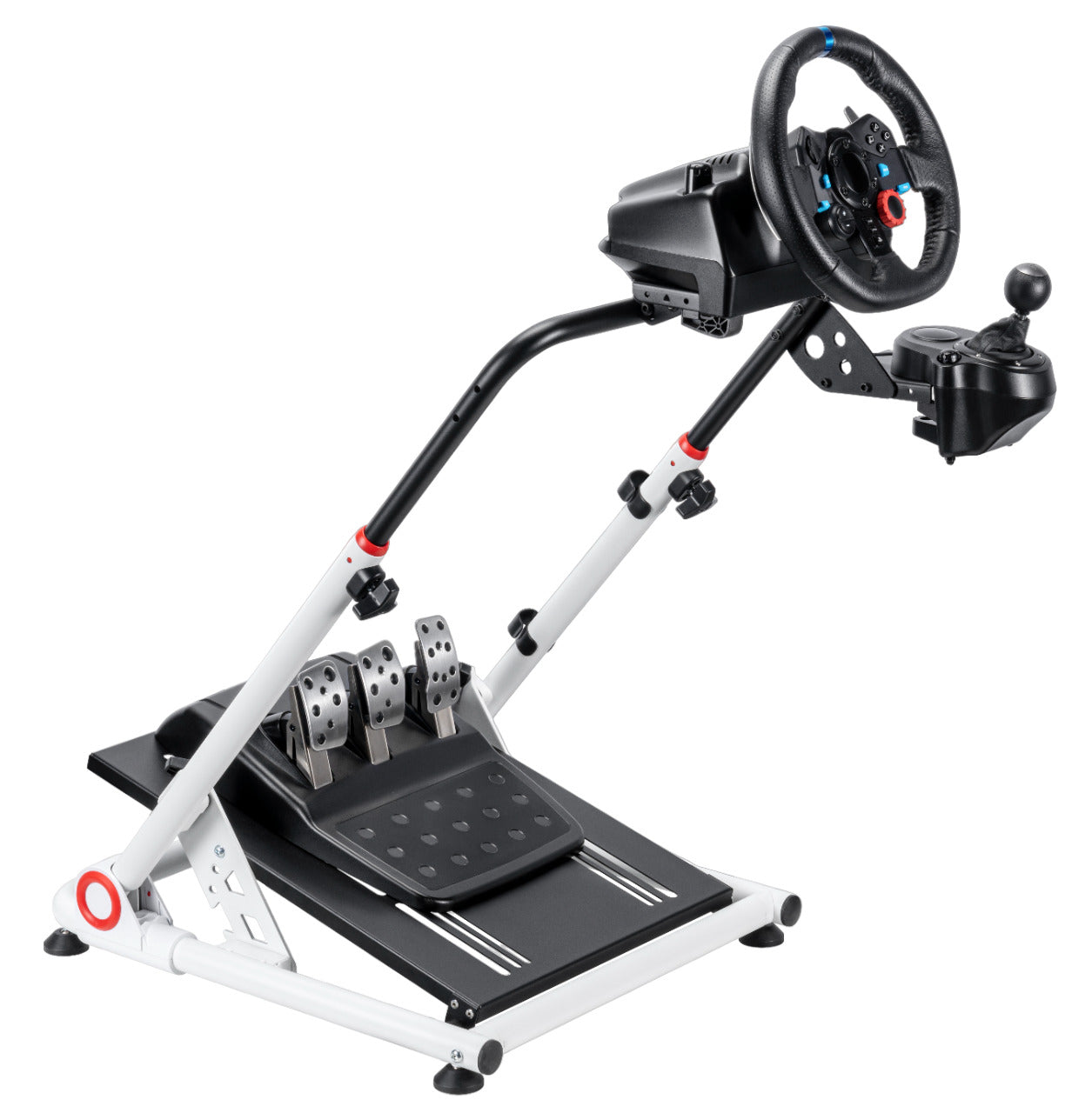 Gorilla Gaming Racing Simulator Wheel Stand - White/Black (PC)