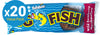 Rainbow Confectionery: Big Chocolate Fish Wild Raspberry Box - 50g (Pack of 20)