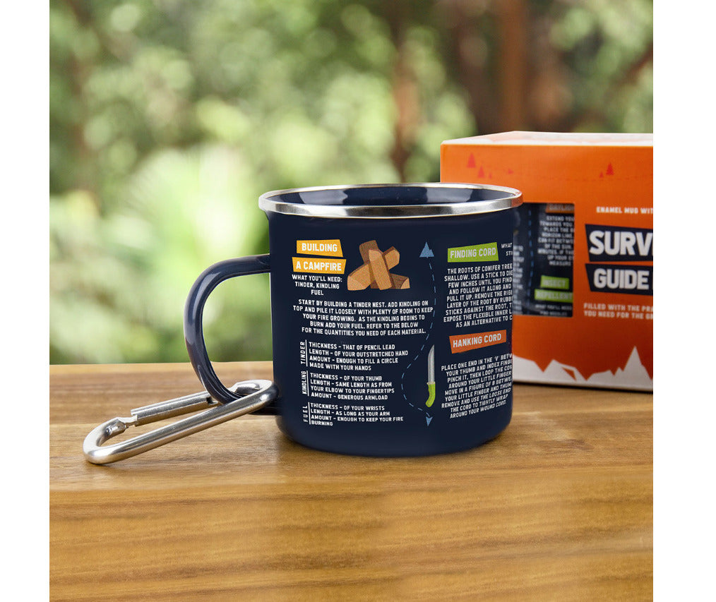 Survival Guide Enamel Novelty Mug - Gift Republic