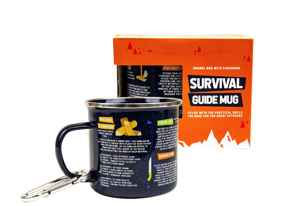 Survival Guide Enamel Novelty Mug - Gift Republic