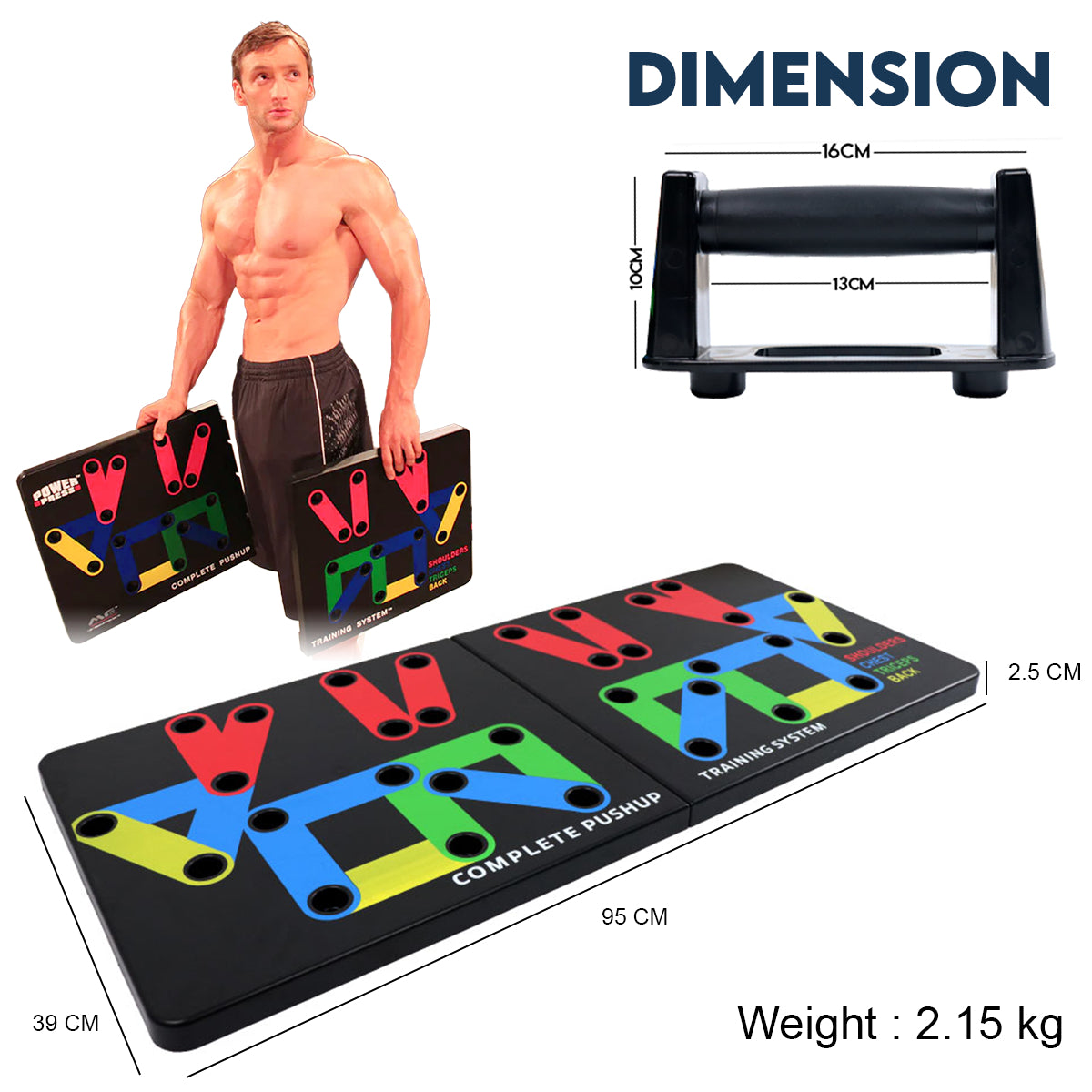 Power Press Multi-Position Push Up Fitness Board
