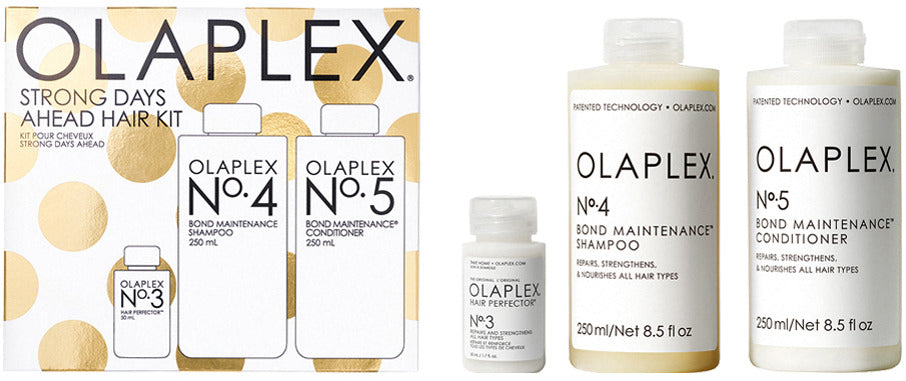 Olaplex: Strong Days 3 piece Hair Kit - 250ml Shampoo & Conditioner 50ml Hair Perfector
