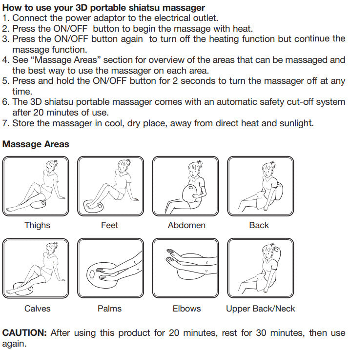 Conair: Body Benefits Kinetics 3D Shiatsu Portable Massager - Black (CBKM136A)
