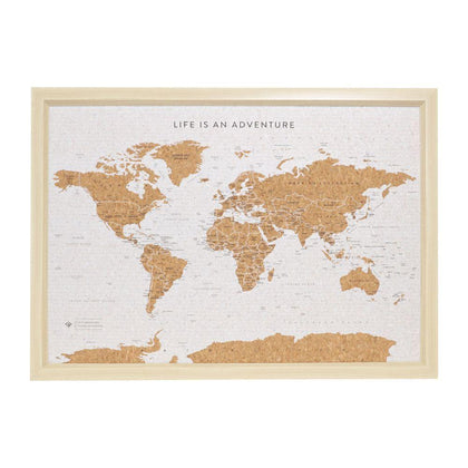 Travel Board Small World Map Pin Board - Splosh