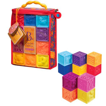 B.Toys: One Two Squeeze Blocks (Set of 10)
