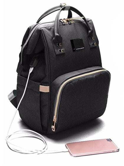 Ape Basics: Casual Diaper Bag with USB Charging Port