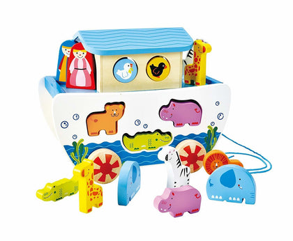 Hape: Pull-Along Noah's Ark - Wooden Playset