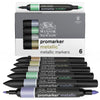 Winsor & Newton Promarker Metallic Marker Set 6