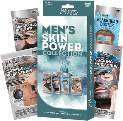 7th Heaven: Men's Skin Power Face Mask, Blackhead Buster Set