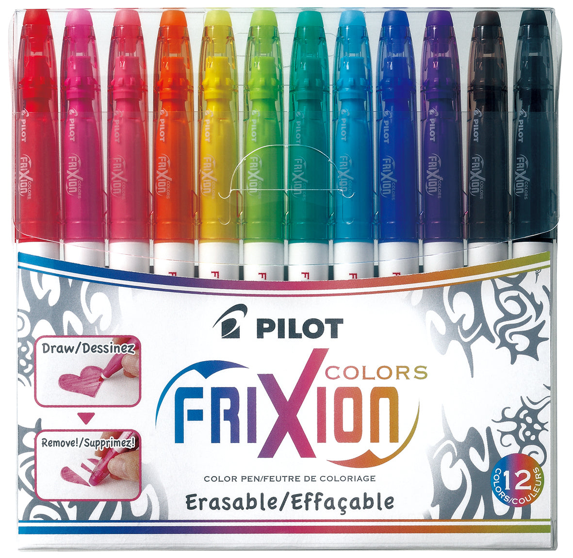 Pilot FriXion Erasable Colours Pens Pkt 12