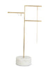 Modern Artisan Brass & Marble Jewellery Stand - Sass & Belle