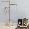 Modern Artisan Brass & Marble Jewellery Stand - Sass & Belle