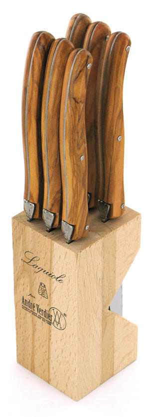 Andre Verdier: Laguioles Debutant 6 Piece Knife Block - Wood
