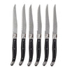 Andre Verdier Laguiole Debutant Steak Knife Set & Block- Black (6pc)