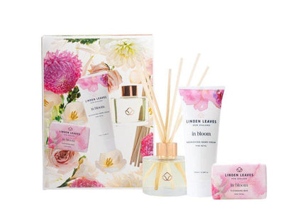 Linden Leaves: Pink Petal Hand Cream, Soap & Diffuser Gift Set