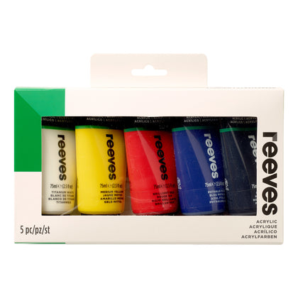 Reeves Fine Acrylic Set of 5 (5x75ml)