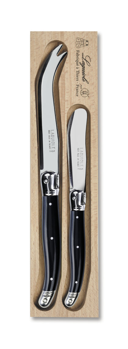 Andre Verdier: Stainless Steel Cheese Knife Set - Black (Set of 2)