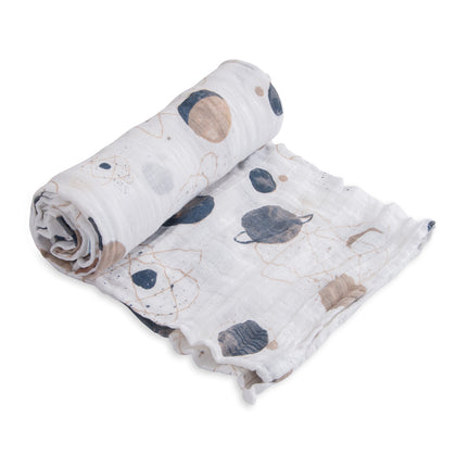 Little Unicorn: Single Cotton Muslin Swaddle - Planetary