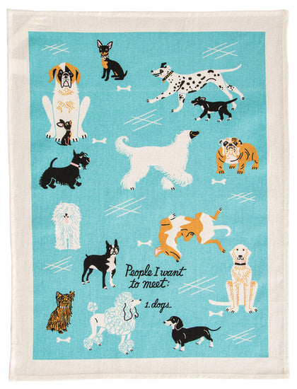 Blue Q: Dish Towels - People To Meet: Dogs
