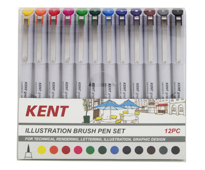 Kent: Graphic Illustration Brush Pen (Set of 12)