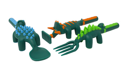 Constructive Eating: Dinosaur 3 Piece Cutlery Set