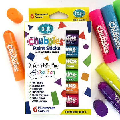 Boyle: Chubbies Paint Sticks Set (6) - Fluorescent
