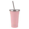 Oasis: Insulated Smoothie Tumbler With Straw - Soft Pink (500ml) - D.Line