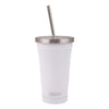 Oasis: Insulated Smoothie Tumbler With Straw - White (500ml) - D.Line