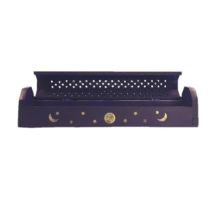 Mt Meru: Purple Sun & Moon Star Incense Holder Box