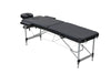 Portable 2-Fold Massage Table Bed Aluminium - Black