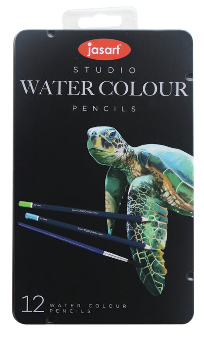 Jasart: Studio Watercolour Pencil in Tin (12pcs)