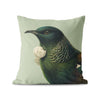 100 Percent NZ: Hushed Green Tui Cushion Cover