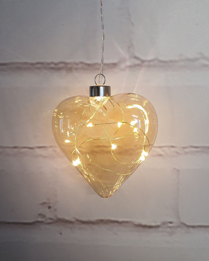 Stellar: Champagne Heart Hanging Glass Light - Stellar Haus