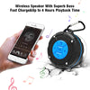 Waterproof Bluetooth Speaker with Suction Cup - Blue