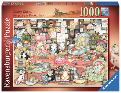 Ravensburger: Crazy Cats - Bingley's Bookclub (1000pc Jigsaw)