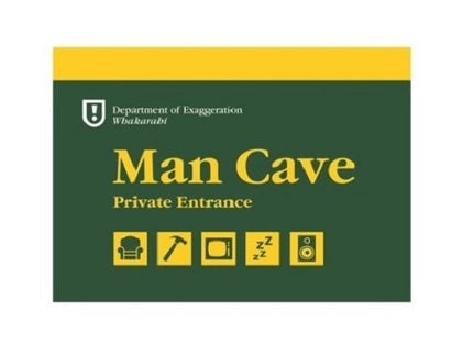 Man Cave - A4 Wooden Sign - Just Great Design