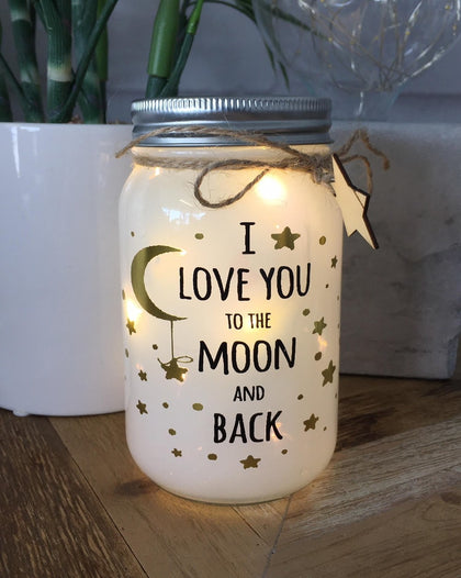 Stellar Haus: I love You To The Moon & Back Sparkle Jar